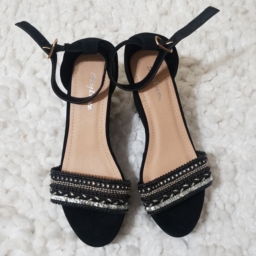 NWOT! Black wedges